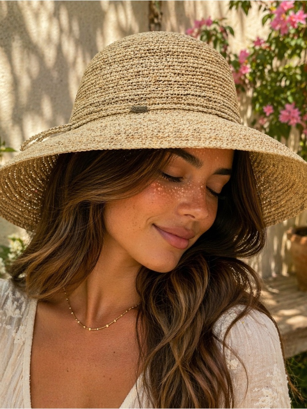 Callanan Women’s Raffia Wide Brim Sun Hat Size S/M